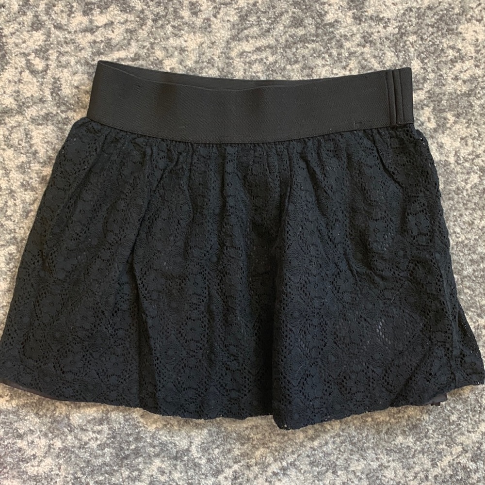 Forever 21 Black Lace Layered Skirt